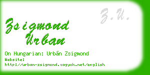 zsigmond urban business card
