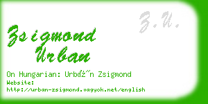 zsigmond urban business card